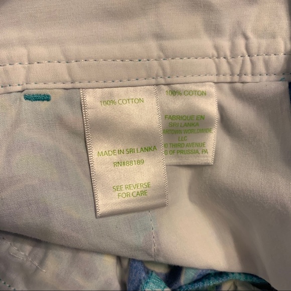Lilly Pulitzer Callahan Shorts Lilly’s Lagoon size 00 - Picture 6 of 6